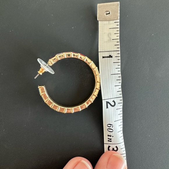 🏳️‍🌈 Rainbow gemstone hoop earrings 🌈 - Picture 2 of 5